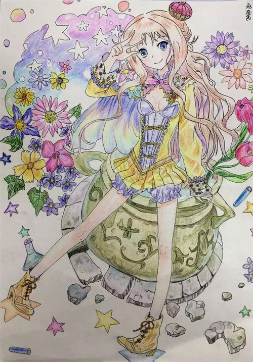 喜欢的动漫人物,用彩铅来画吧!